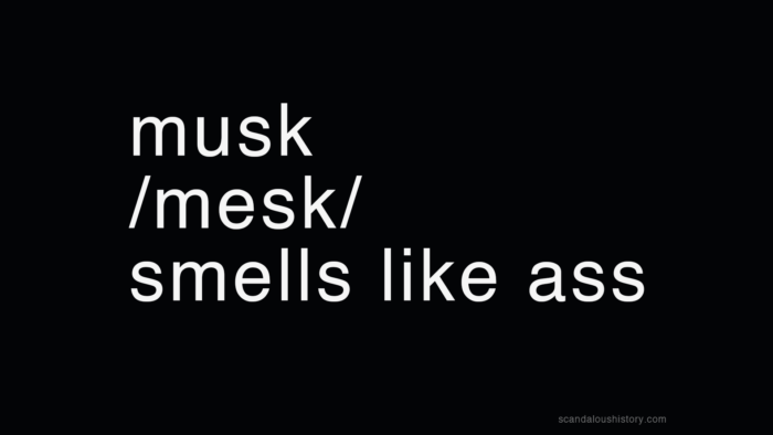 musk smells like ass